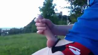 Велосипедист Перестает Дрочить