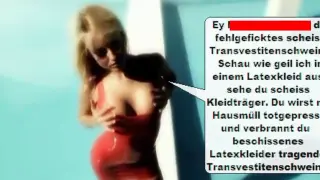 Сексуальная латексная горничная провокационно танцует в оживленной яркой ночной клубной сцене